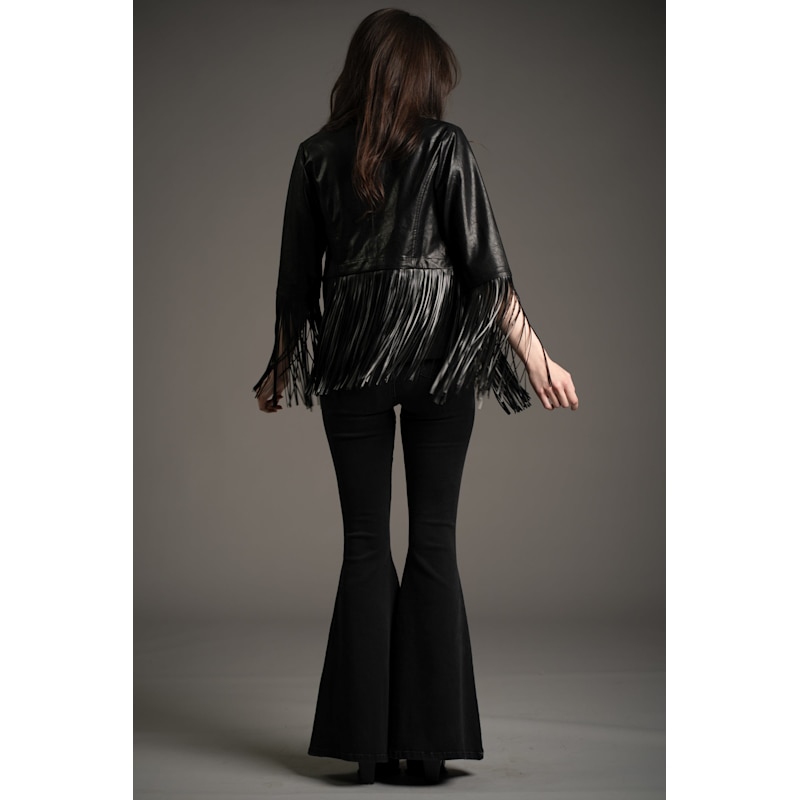 Thumbnail of Jagger Fringed Faux Leather Jacket image