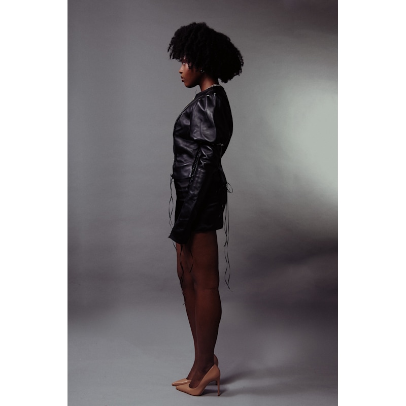 Thumbnail of Petra Buttoned Leather Jacket image