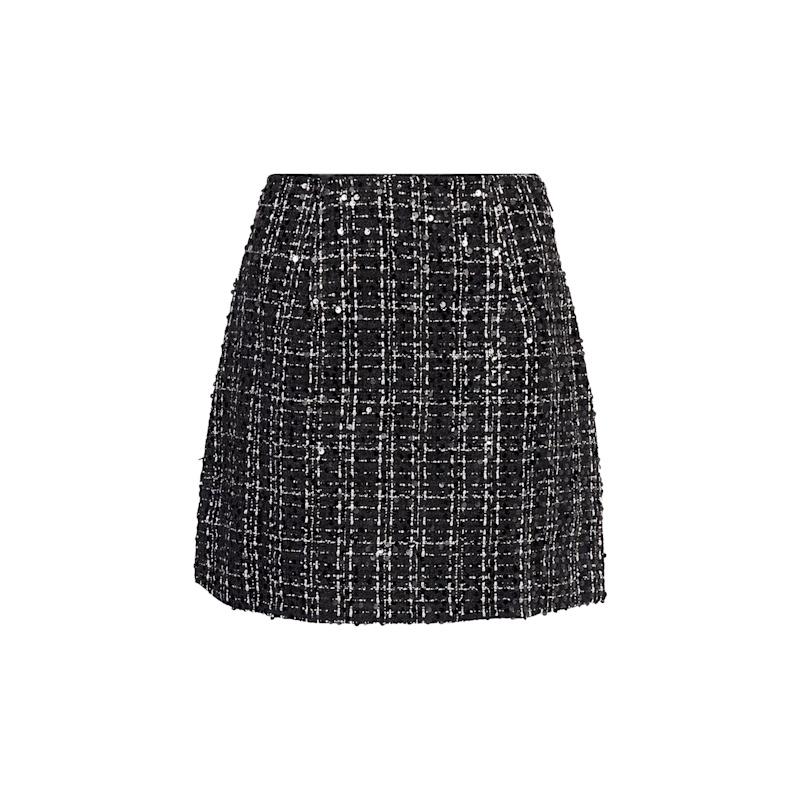 Thumbnail of Janette Black Sequin Tweed Mini Skirt image
