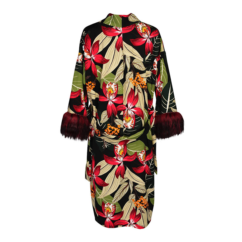 Thumbnail of Jardin Nuit  Faux Fur Koi Kimono image