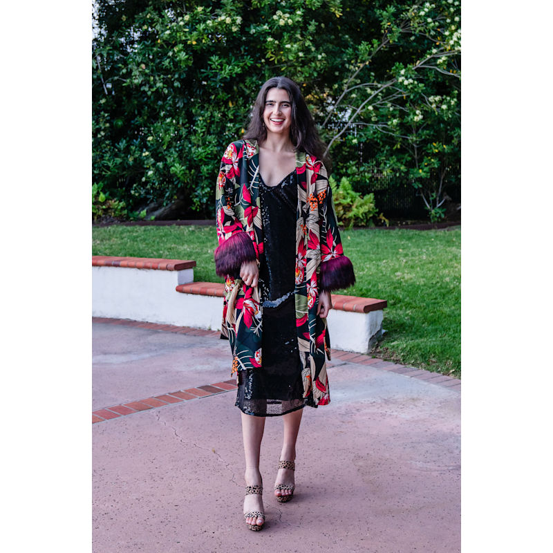 Thumbnail of Jardin Nuit  Faux Fur Koi Kimono image