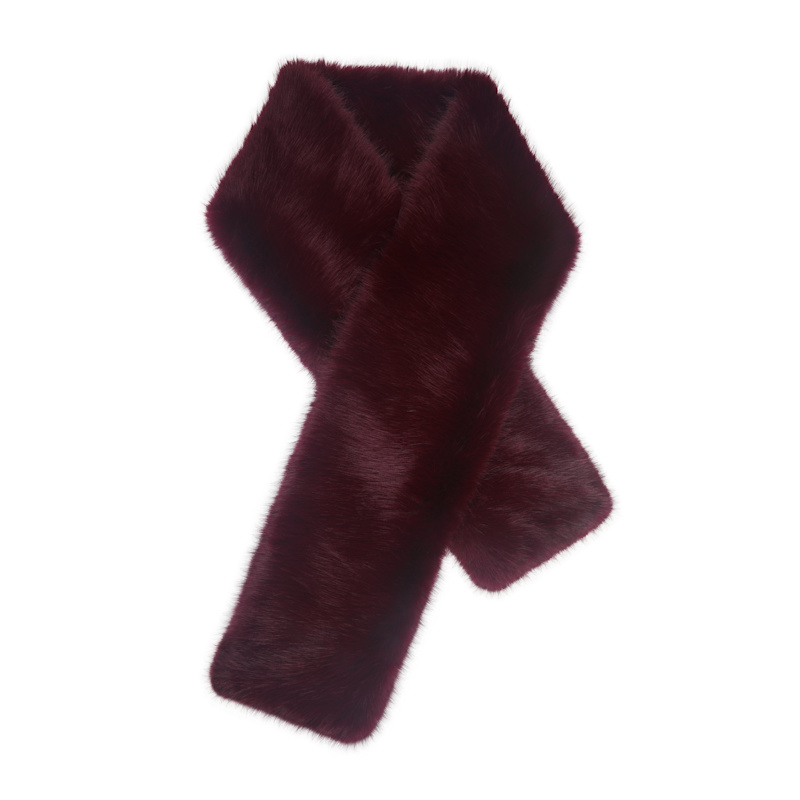 Thumbnail of Jazmin Burgundy Multi-Wear Faux Fur Scarf image