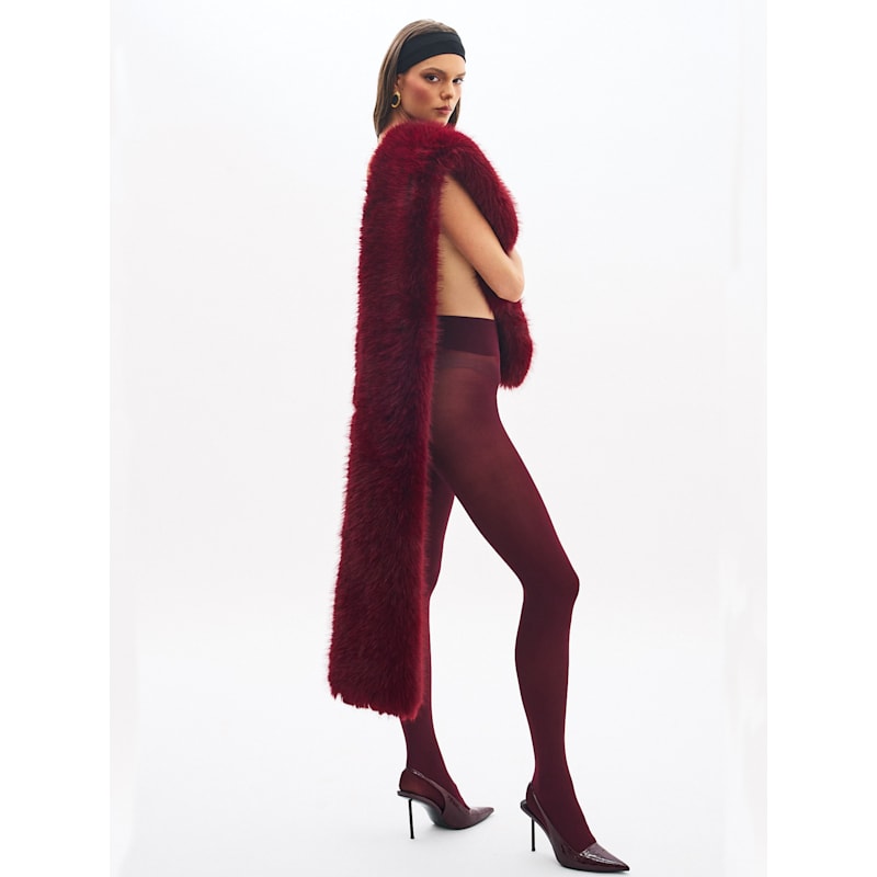 Thumbnail of Jazmin Burgundy Multi-Wear Faux Fur Scarf image