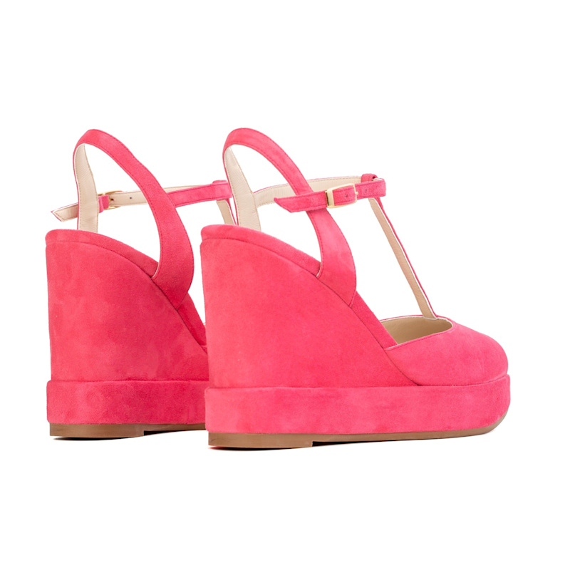 Thumbnail of Jeanne Pink Suede Wedges image
