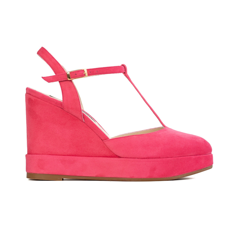Thumbnail of Jeanne Pink Suede Wedges image