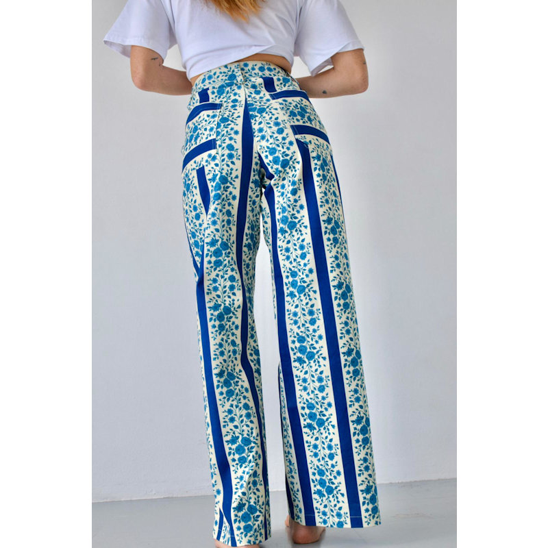 Thumbnail of Valeria Blue Floral Jeans image
