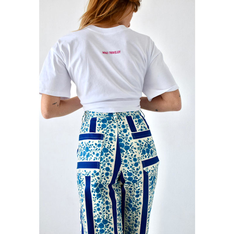Thumbnail of Valeria Blue Floral Jeans image