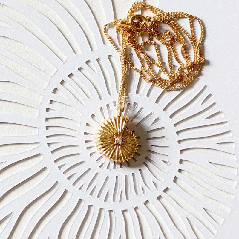 Thumbnail of Ammonite Diamond Necklace - Gold image