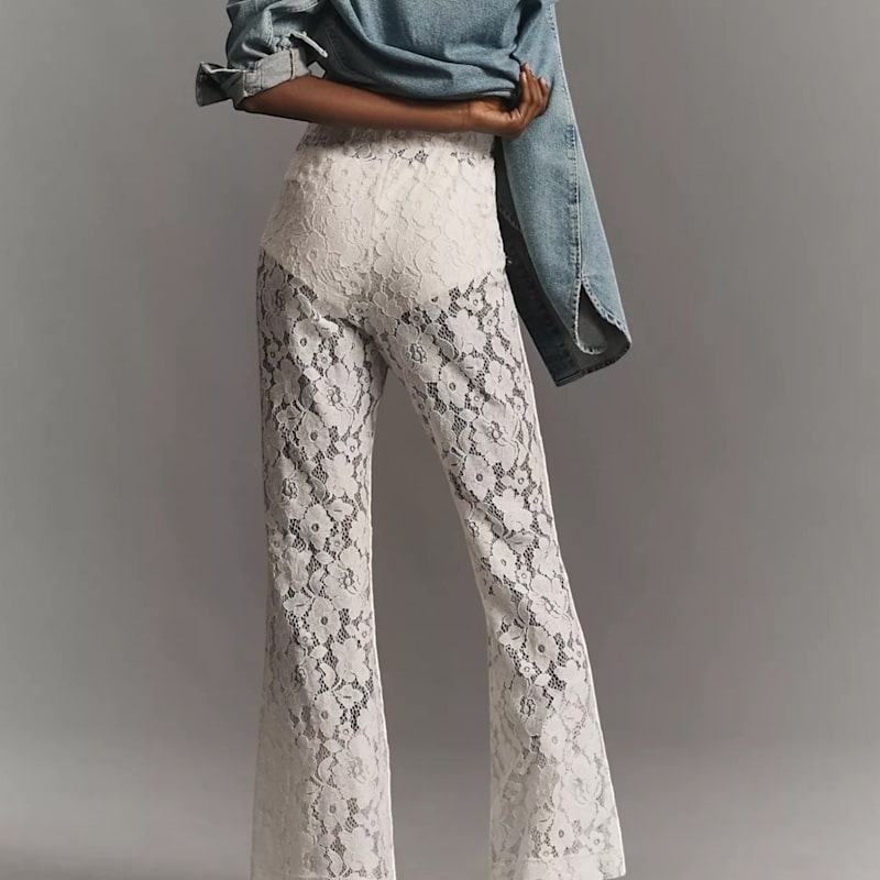 Jen Lace Pant - White | HIGH HEEL JUNGLE by Kathryn Eisman | Wolf