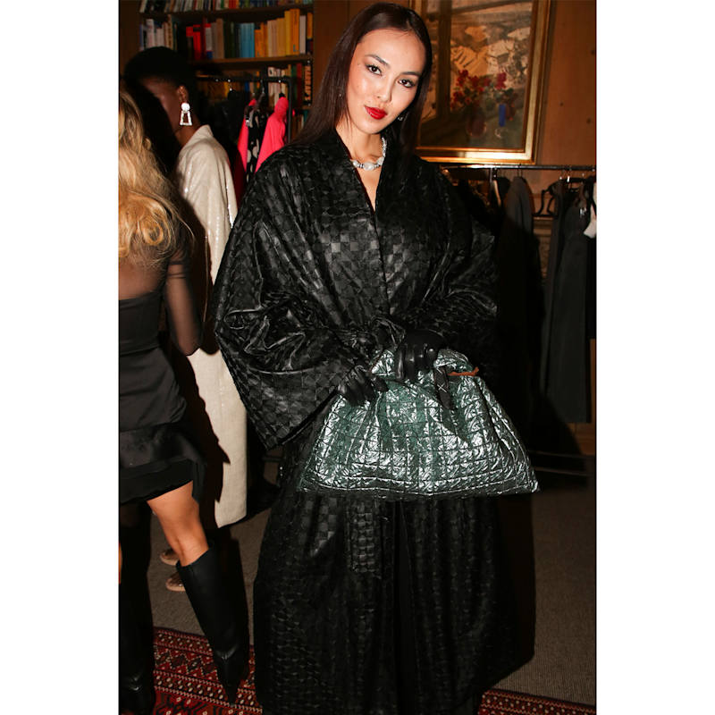 Thumbnail of Jenna Black Pleather Kimono Coat image