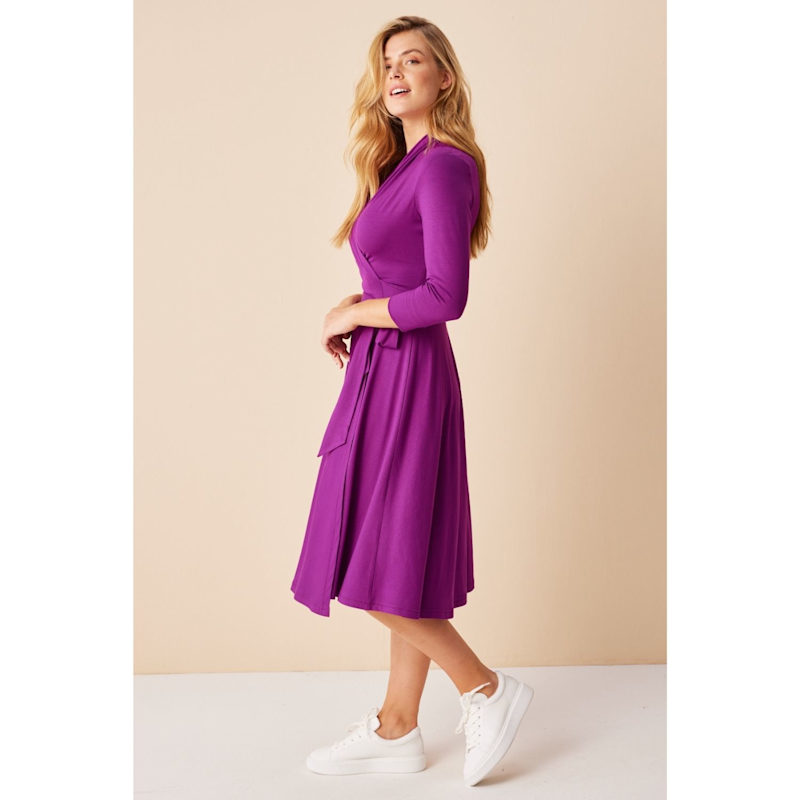 Jersey Wrap Dress Hot-Pink by Marianna Dri