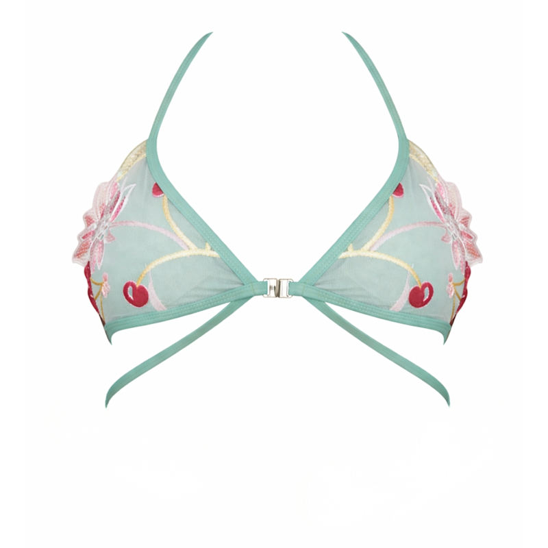Jessica In Cherry Lace Bikini Top | Ivy Swimwear | Wolf & Badger