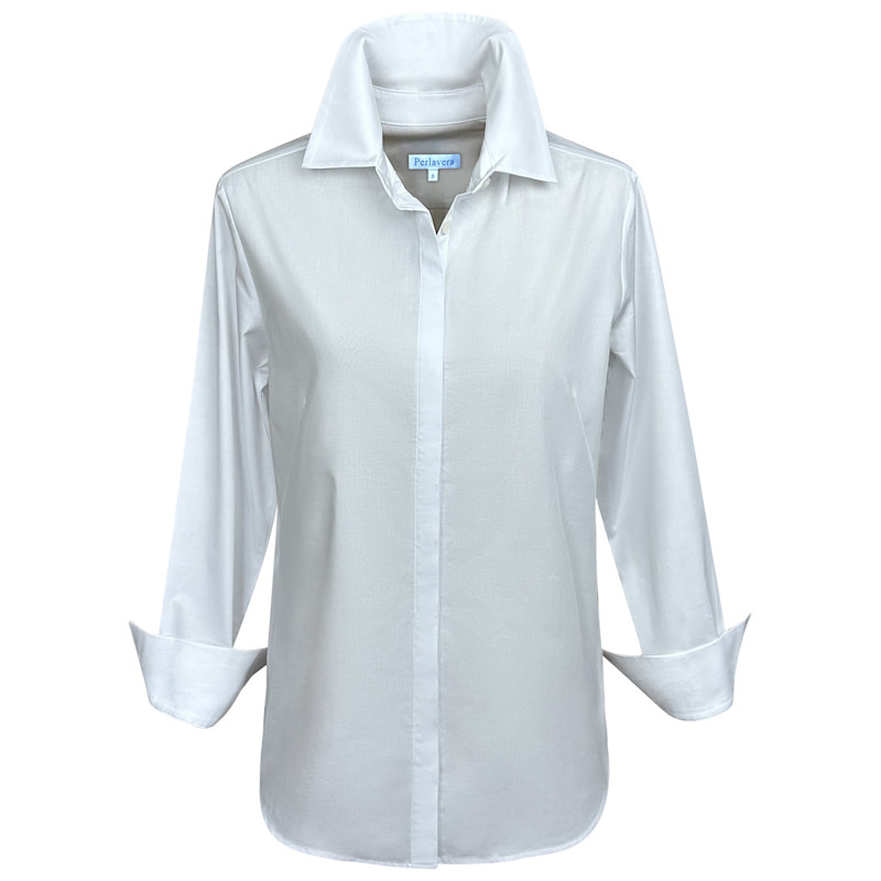 Jill White Long Sleeve Length Shirt