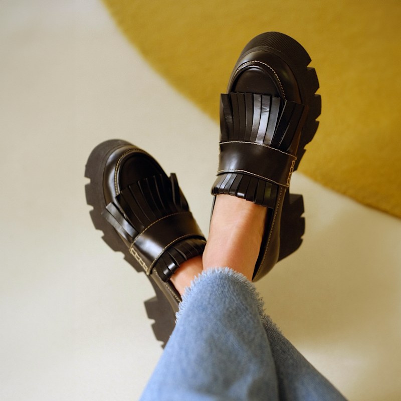 Thumbnail of Joanna Black Chunky Loafer image