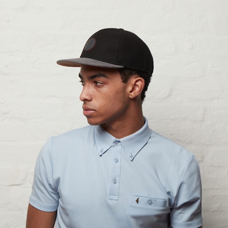 Johnny Carbon Black Wool Baseball Cap | Dasmarca Hats | Wolf & Badger