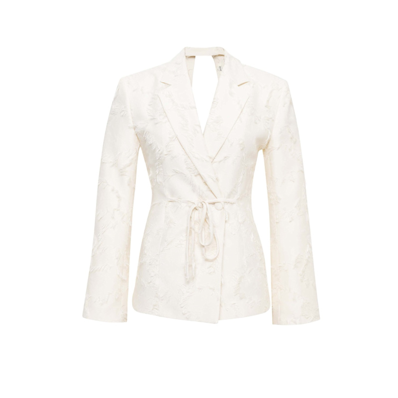 Thumbnail of Jora Fringe Open-Back Blazer / Cream image