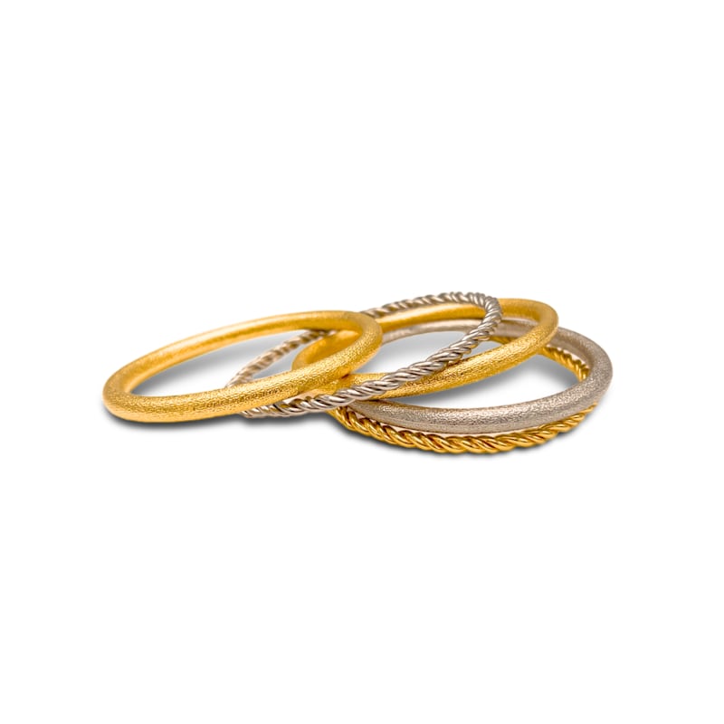 Thumbnail of Jubilee Silver & Gold Bangle Stack image