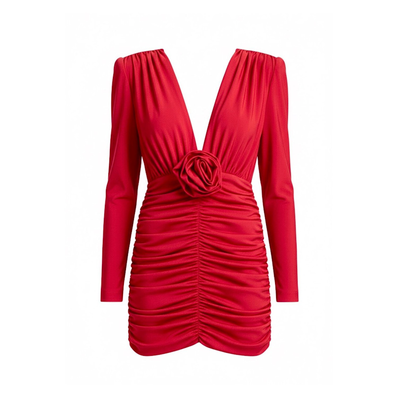 Thumbnail of Julia Red Drapped Dress image