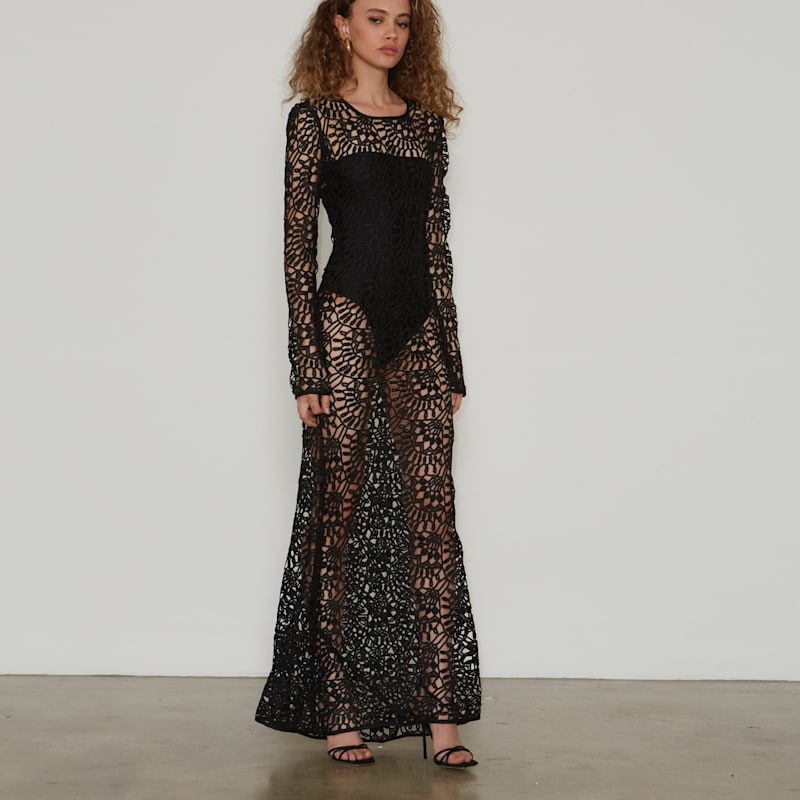 maxi dress with double thigh high slits Prom Fitted Long Formal Beaded Applique Gown LaDivine KV1125 – The Dress  Outlet