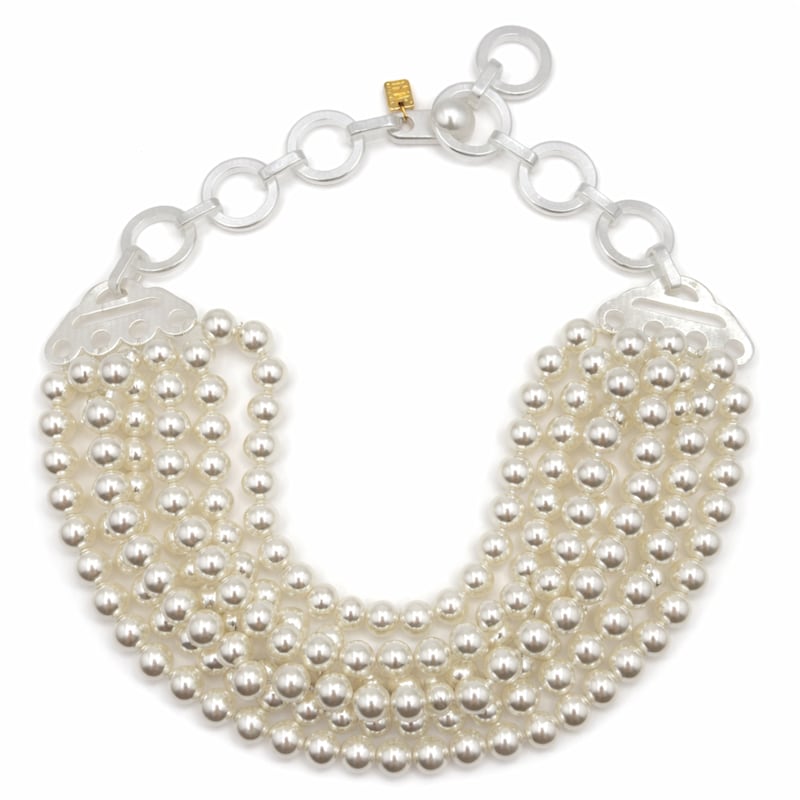 Thumbnail of Juliette Multi Strand Pearl Resin Necklace image