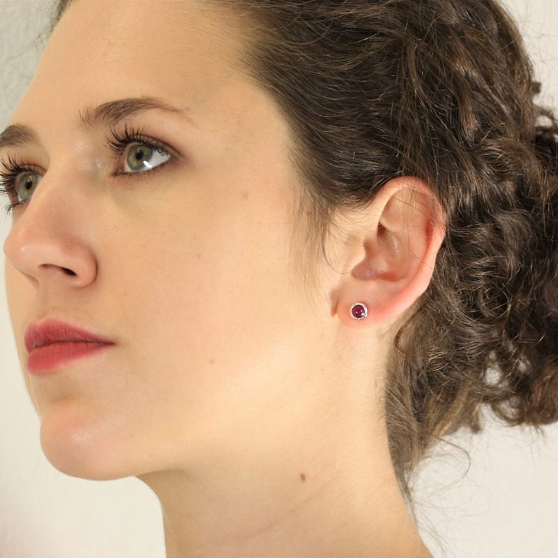 Thumbnail of July Birthstone Jewellery Set In Sterling Silver-Ruby image