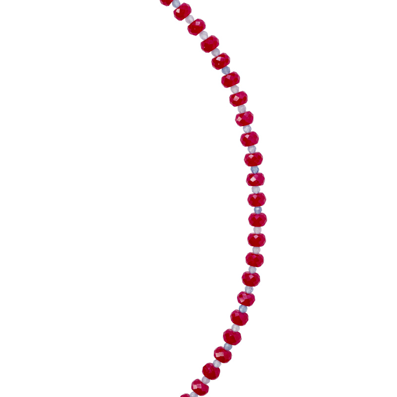 Thumbnail of Jumbo Ruby Aquamarine Alternating Necklace image