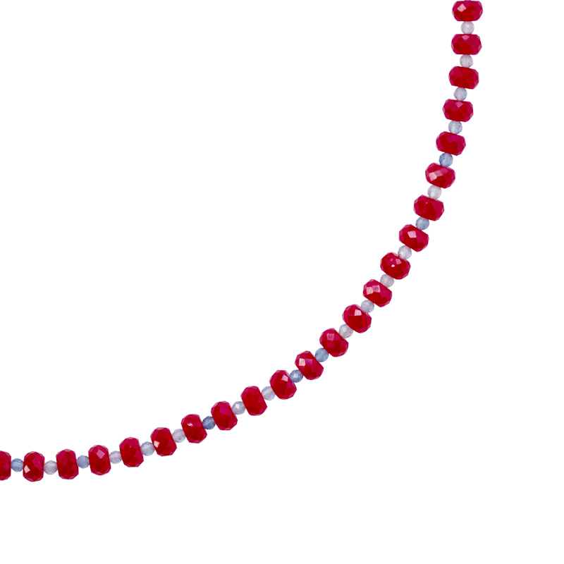 Thumbnail of Jumbo Ruby Aquamarine Alternating Necklace image