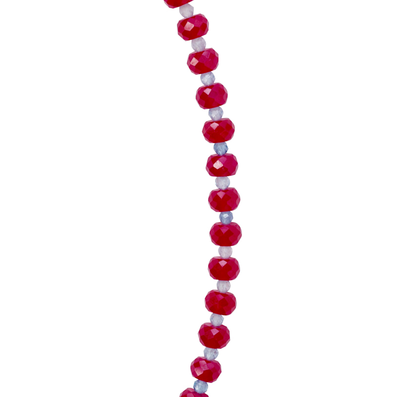 Thumbnail of Jumbo Ruby Aquamarine Alternating Necklace image