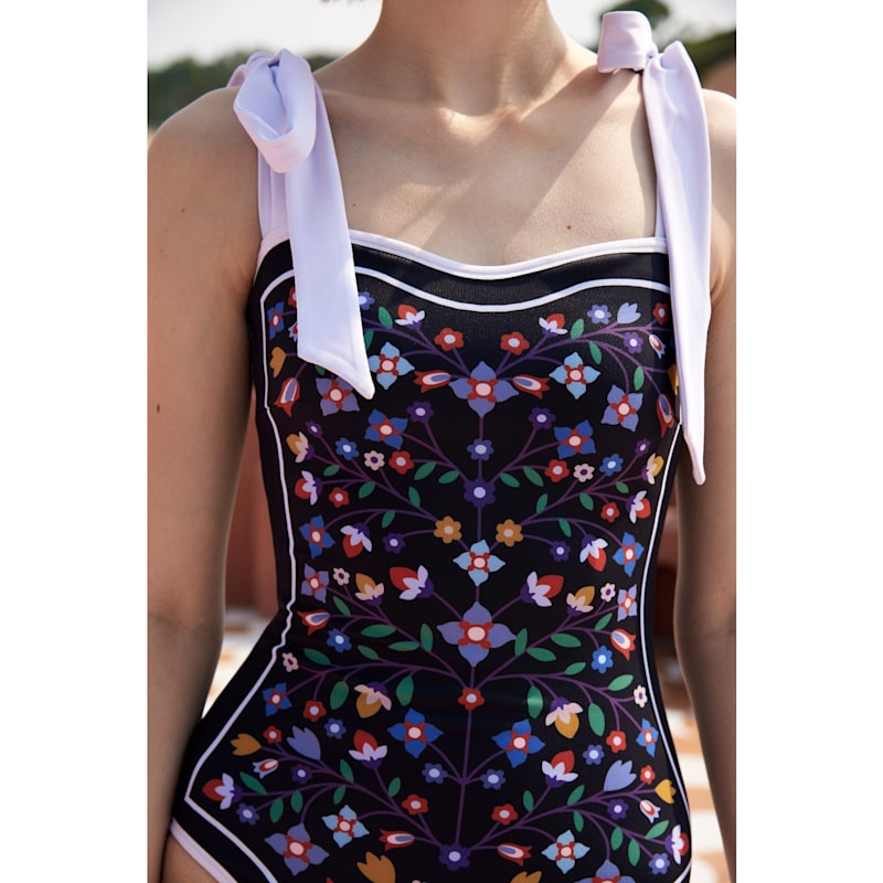 Thumbnail of Jungle Puzzle Reversible One-Piece Swimsuit image