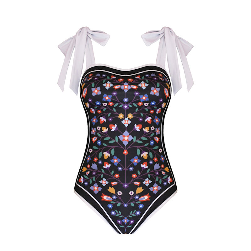 Thumbnail of Jungle Puzzle Reversible One-Piece Swimsuit image