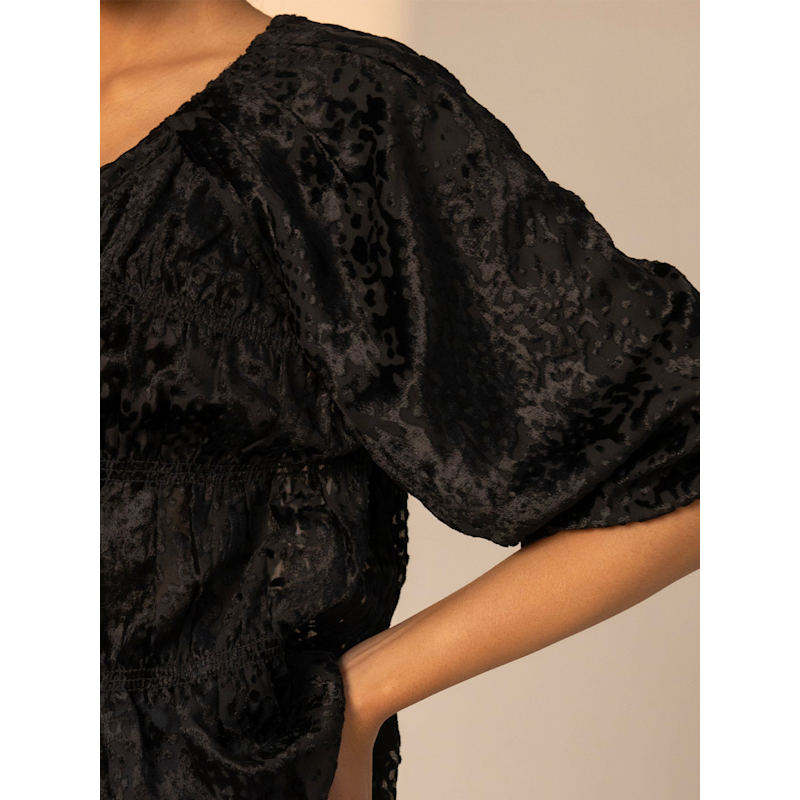 Thumbnail of Juniper Black Snake Velvet Blouse image