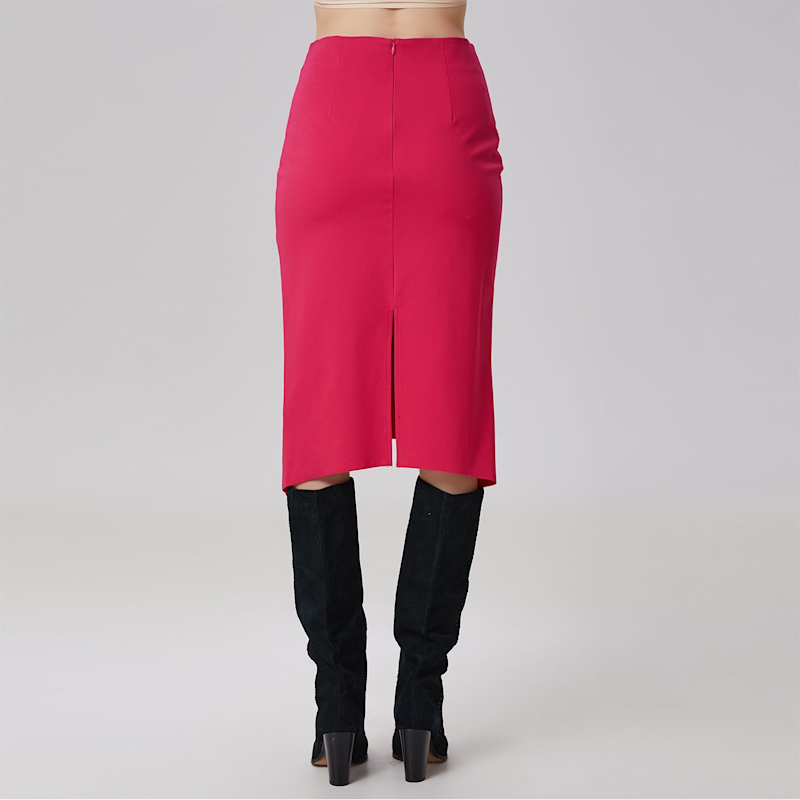 Thumbnail of Asymmetric Structural Lines Skirt - Pink image