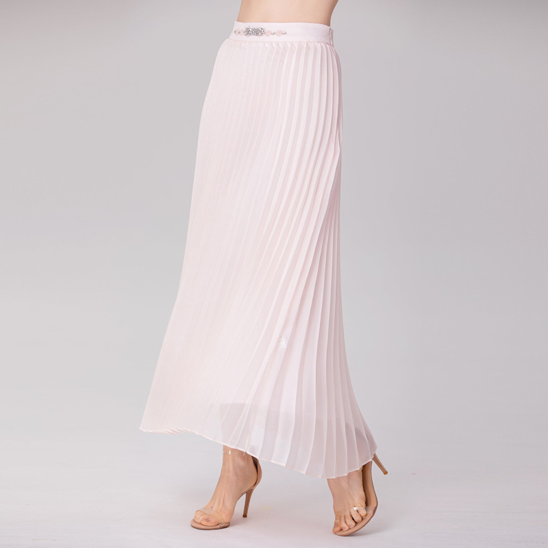 Thumbnail of Organza Pleats Midi Skirt - Light Pink image
