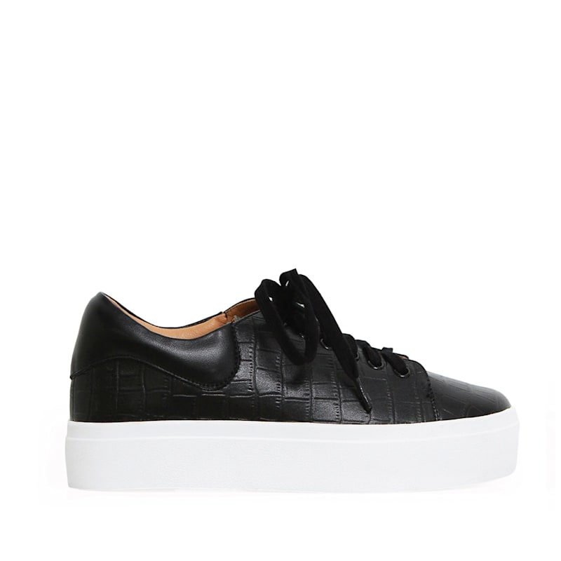Thumbnail of Just A Dream Croc Leather Sneaker - Black image