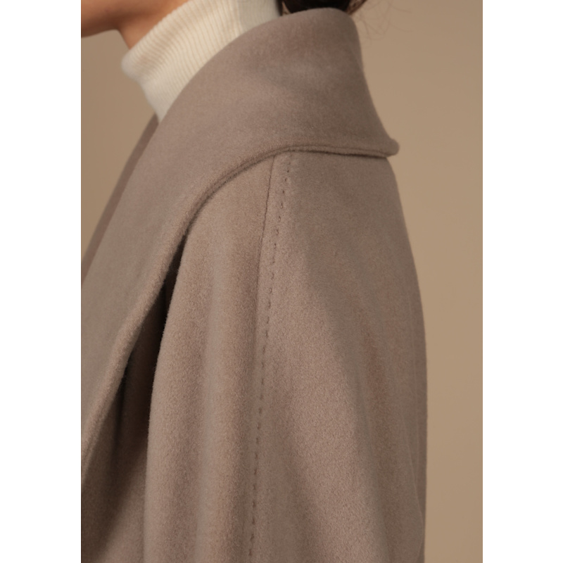 Thumbnail of 'Hepburn' 100% Italian Virgin Wool & Cashmere Coat In Grigio image