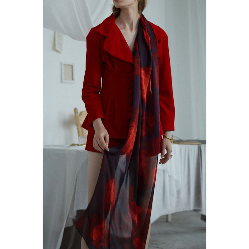 Thumbnail of "La Rosa" Silk Shawl Scarf image