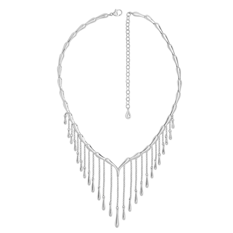 Thumbnail of Solid Sterling Silver Waterfall Necklace image
