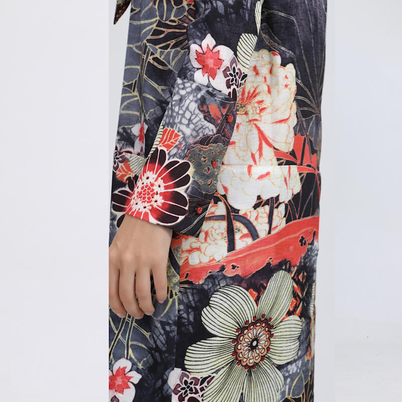 Thumbnail of Bow-Tie Flower Print Shirt Dress image