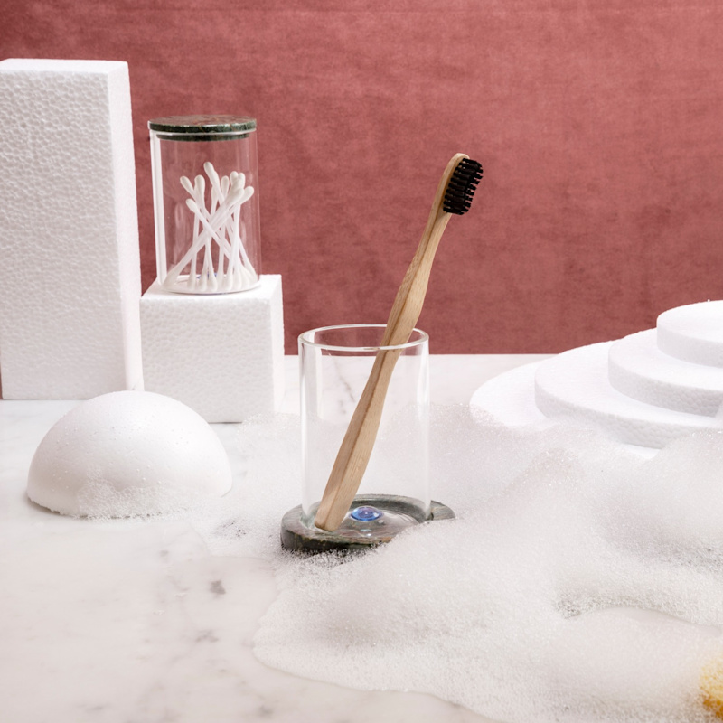 Thumbnail of Bathroom Tumbler whit Black Marble Lid image