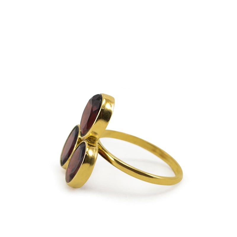 Thumbnail of Pompei Gold Vermeil Garnet Cocktail Ring image