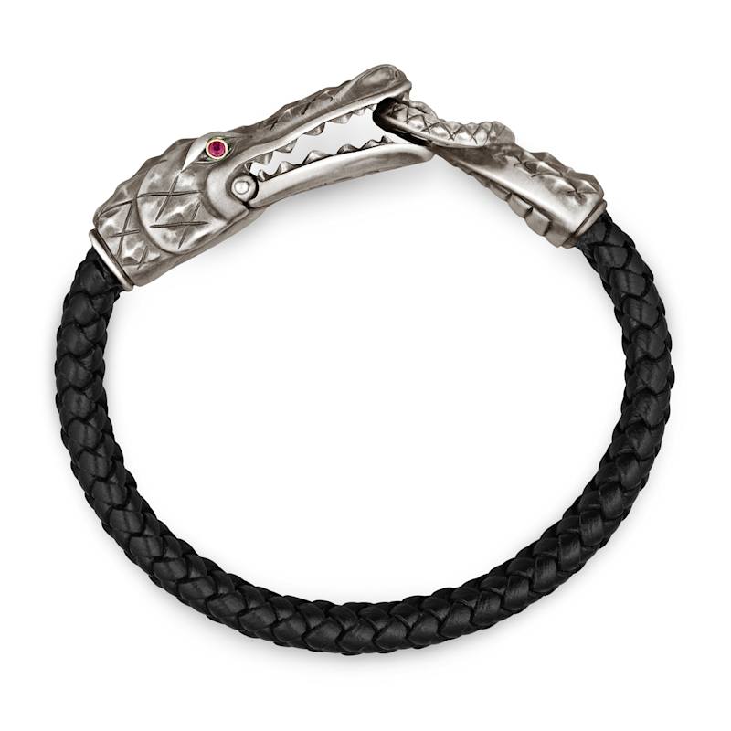 Thumbnail of Alligator Clasp Bracelet in Silver 18KT Gold and Rubies image
