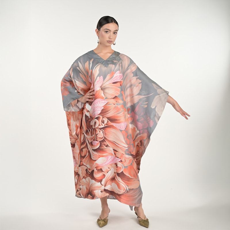 Thumbnail of Kaftan Dress In Coral image