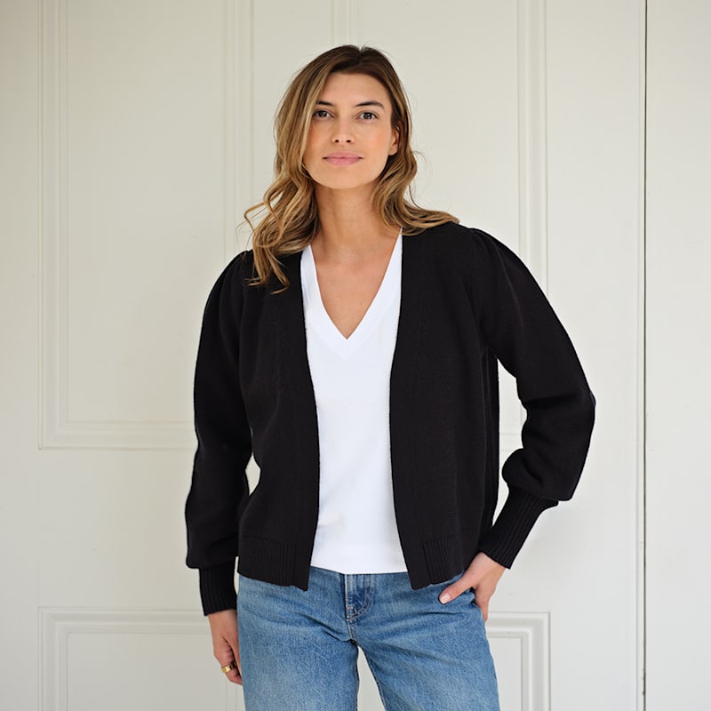 Thumbnail of Kaia Black Boxy Cardigan image