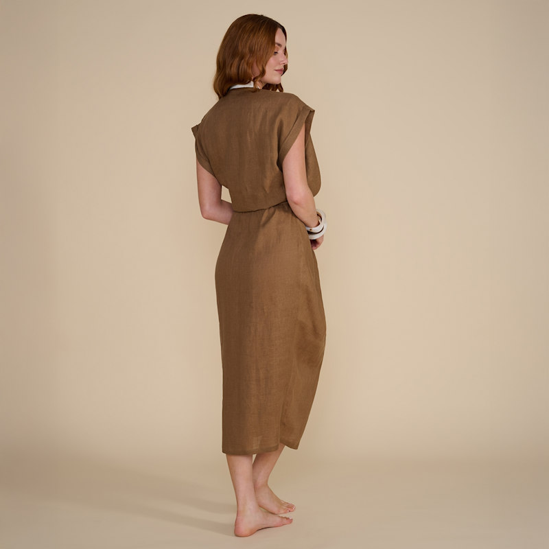 brown off the shoulder mini dress Kaia Dress S main image 1