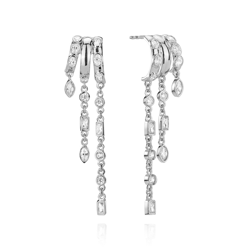 Thumbnail of Kalani Stacked Triple Hoop Illusion Earrings image