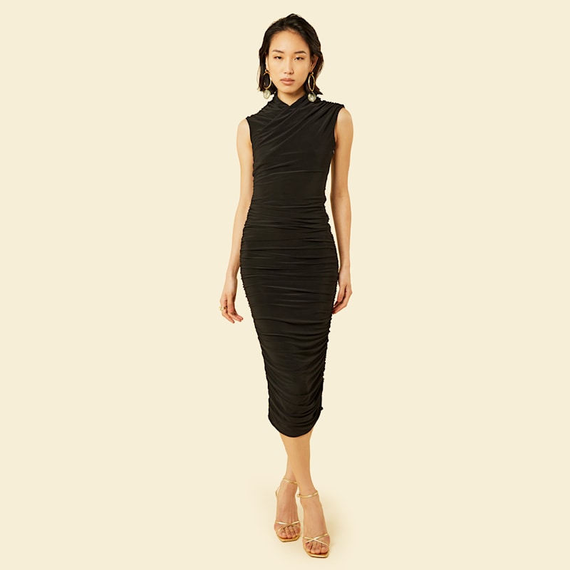 Thumbnail of Kalina Midi Dress In Navsoul Black image