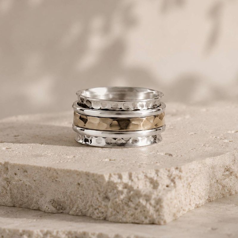 Thumbnail of Karma Fortune Silver Spinning Ring image