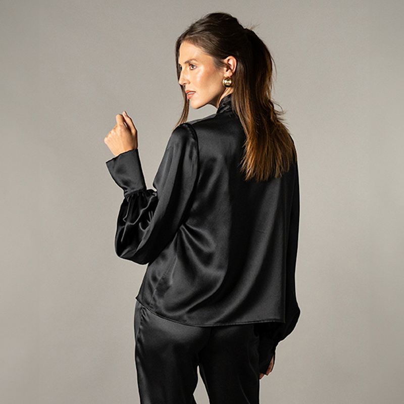 Thumbnail of Kat Pussybow Blouse - Black image