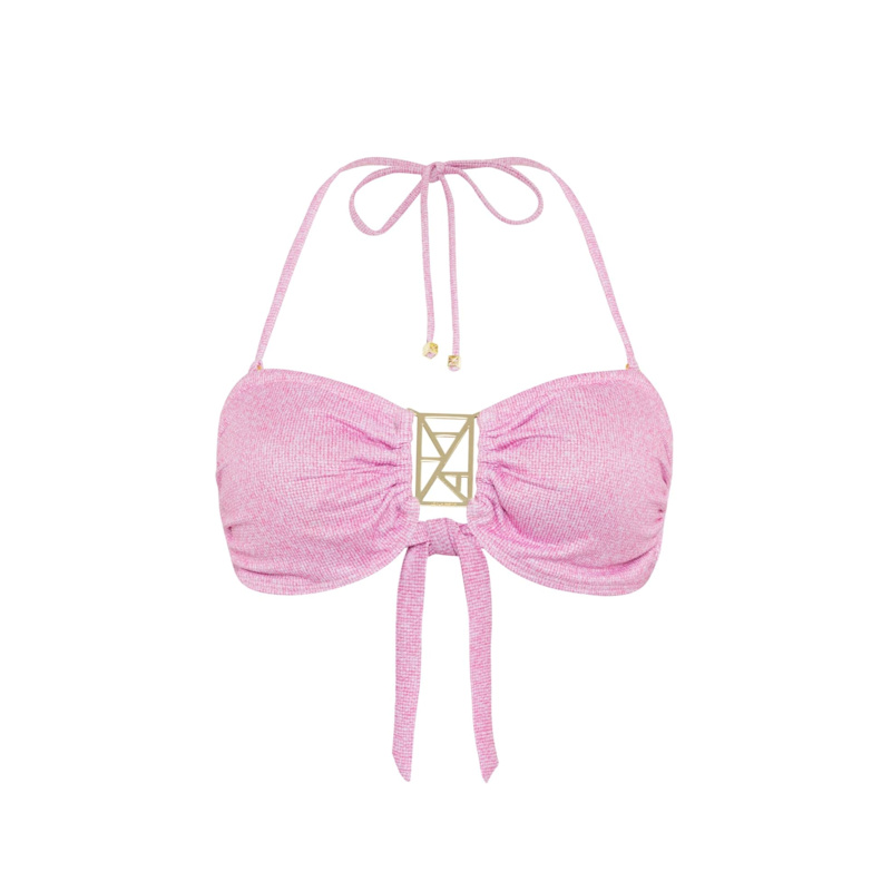 Kate Bandeau Bikini Top Powder Pink Leyla Maya Wolf Badger