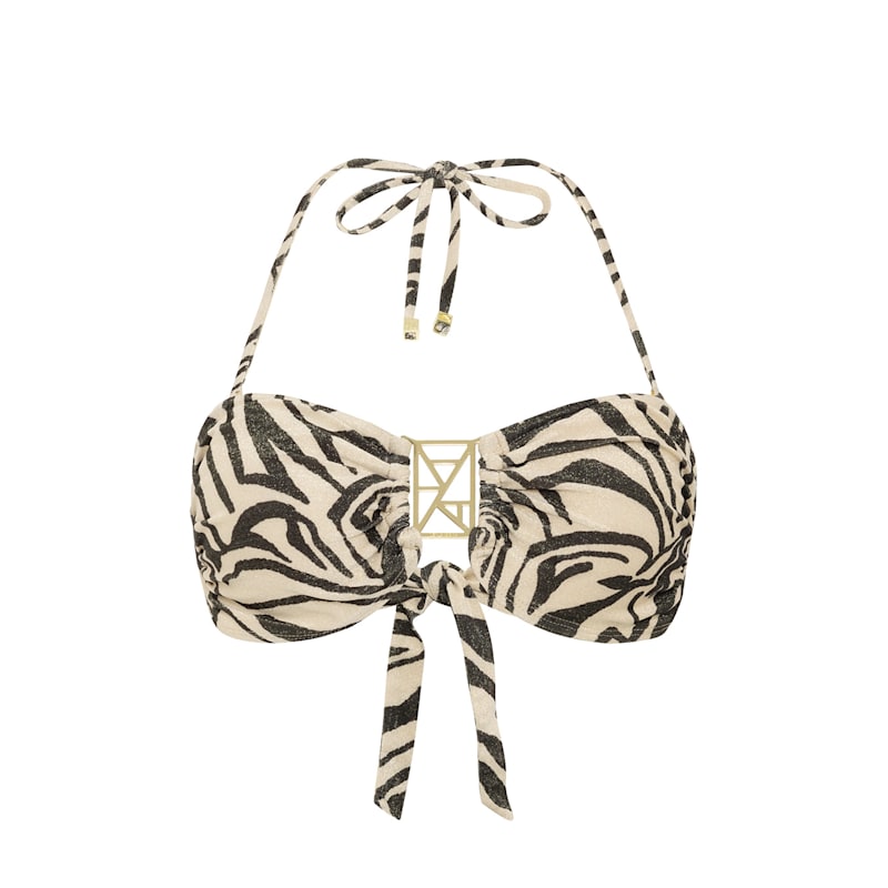 Thumbnail of Kate Bandeau Bikini Top - Animal Print image